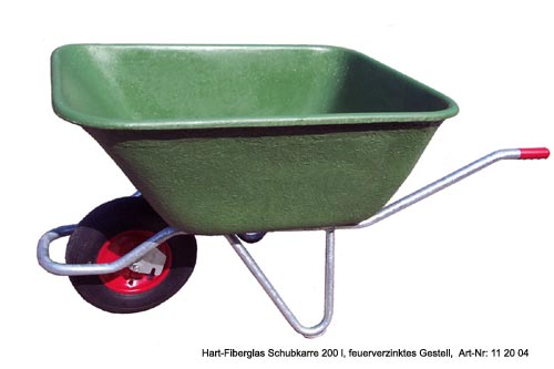 Hart-Fiberglas Schubkarre 200 l