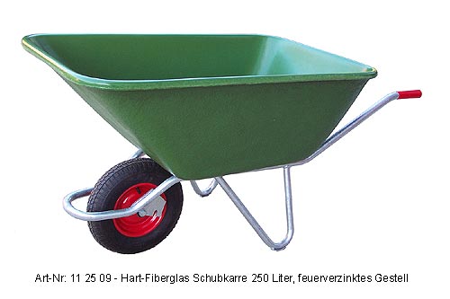 Schubkarre Schiebekarre 250 l aus Hart-Fiberglas