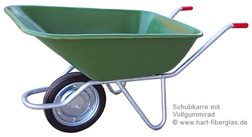Schubkarre mit Vollgummirad Hartgummirad