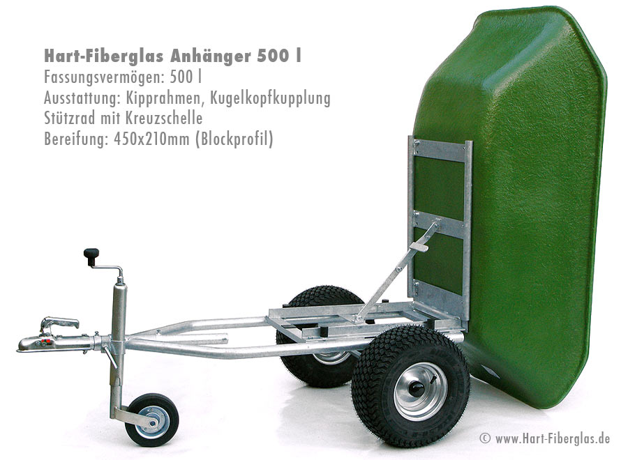 Kipp-Anh&auml;nger mit extra breiten Reifen